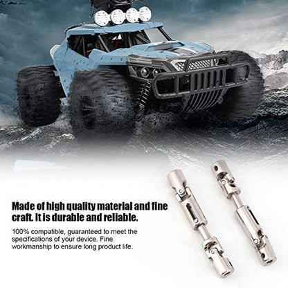 2PCS Metal Drive Shaft Universal Transmission Shaft for MN-35 MN-66 B-14 B-24 RC Car, Upgrade Parts for 1/12 1/16 RC Model Crawler Truck (2pcs)