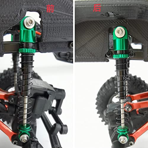 RC-Hub 4Pcs Aluminum RC Shock Absorber Damper 48mm for 1/24 Axial SCX24 90081 AXI00001 AXI00002 AXI00004 AXI00005 AXI00006 RC Crawler Car (Red) - color: Red