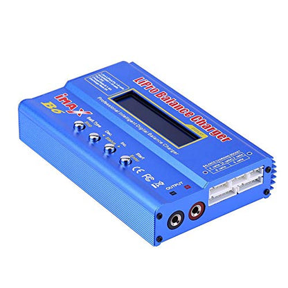 RC Charger, 3Types 80W 1-6S Digital Balance Charger Discharger for Lithium Battery Batteries(Plug)
