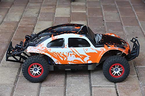 SummitLink Compatible Custom Body Muddy Orange Over White/Black Replacement for 1/10 Scale RC Car or Truck (Truck not Included) SSB-WBR-02