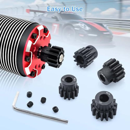 M1.5 Pinion Gear 11T 12T 13T 14T 8mm Shaft Steel Motor Gear Set for 1/5 1/6 1/7 1/8 1/10 Tra-xxas Arrma HSP HPI AXIAL LOSI RC Car Brushed Brushless Motor - size: 11T 12T 13T 14T