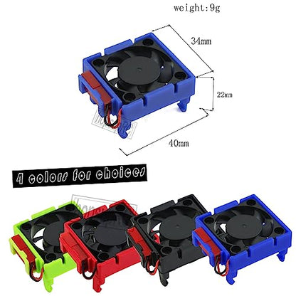 VXL-3s ESC Motor Cooling Fan Upgrades Part for 1/10 Slash/Rustler/Stampede VXL 4X4 2WD,High Velocity Fan Heatsink Hops Up,Replace #3340,Red - color: Red/for 2wd4wd