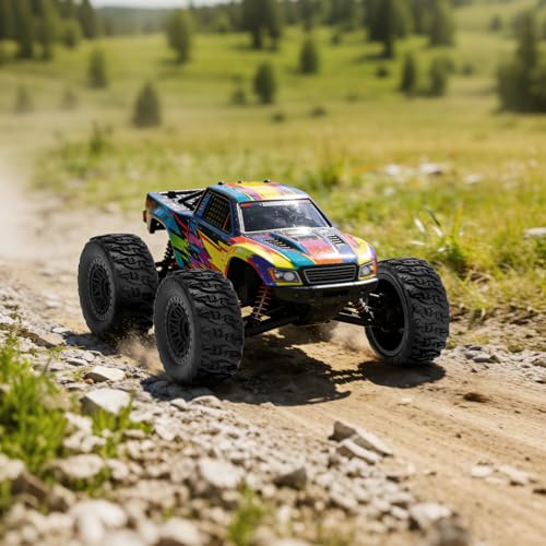 1/10 RC Short Course Truck Tires, daitoku 12mm Hex RC Wheels and Tires for 1/10 Traxxas TRX4 Slash Arrma Losi Tenacity Vkar 10sc Hpi - Style A (Black) - style: Style A