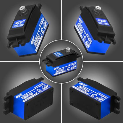 GOUPRC 20kg Low Profile Servo High Torque Metal Gear Digital Servo with 25T Metal Arm for 1/8 1/10 1/12 R/C Model DIY Car Robot (2PCS) - style: 20KG*2