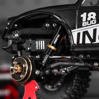 INJORA LS 59mm Aluminum Oil Shocks for 1/18 TRX4M (Black) - color: Black