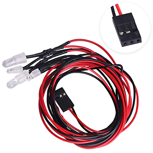 RC Car Lights 4LEDs Headlights Taillight Kit Compatible with Traxxas HSP Tamiya Redcat RC4WD Axial SCX10 RC Car Truck Crawler Drift On Road Touring Cars (2 Red +2 White)