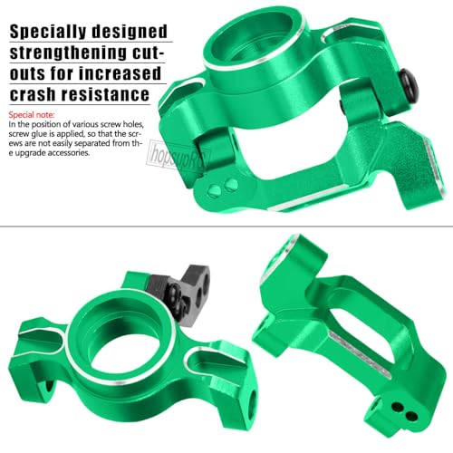 Alloy Metal Shocks&Drive Shaft Axles&Suspension Arms&Steering Block&Camber Links Toe Links&Gearbox&Body Posts Mount&Shock Tower Upgrades Parts for 1/18 LaTrax Teton Desert Prerunner,Green - color: Green(for 1/18)