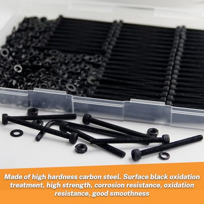 100 Pcs M3 x 35mm Socket Head Screws, Grade 12.9 Alloy Steel Fully Threaded Machine Screws, Metric Bolts Assortment Kit for Furniture Assembly - size: M3x35mm-100pcs