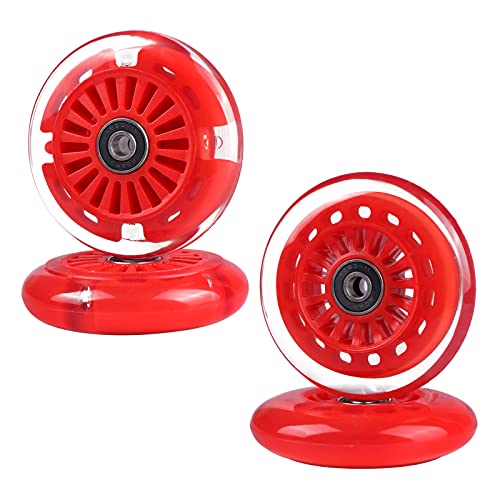 90mm Wiggle Car Polyurethane Replacement Wheels Set Upgrades for PlasmaCar Ride-on Toys Wiggle Car Replacement Wheels, 4-Pack (Red) - color: Red