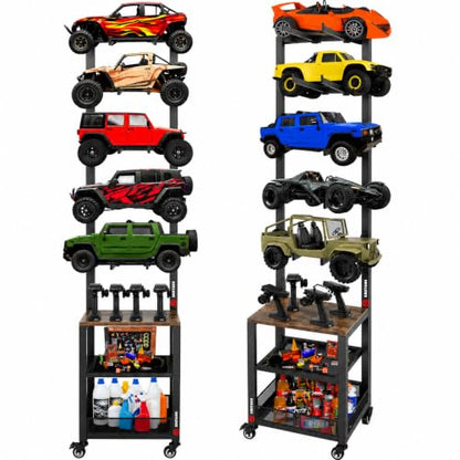 RC Car Stand, Adjustable RC Car Storage Rack, Heavy Duty Shelf for Remote Control Cars & Aceesories, Multi-Layer Workstation Rack