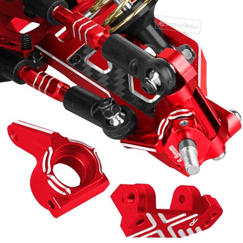 RC Caster Block Set Upgrades Part for 1/10 2WD Slash/Rustler/Stampede 2WD/Bandit 2WD VXL,Aluminium Left Right Caster Blocks,Front Steering Block,Rear Stub Axle Carriers,Red