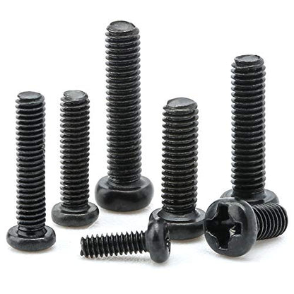 NINDEJIN 650 pcs M1.4 M1.7 M2 M2.5 M3 Round Pan Head Laptop Mini Screw Kit | Carbon Steel, Laptop Computer Screw, for Repairing Most Computers, for Sports Equipment; Lawnmowers; Blowers, Mini Screw Set - style: Pan Head