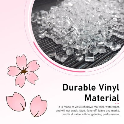 20 PCS Car Door Body Sticker, Cherry Blossom & Petal Set Creative Lovely Car Decor, Waterproof Scratch Covering Auto Body Exterior Ornament, Universal for Cars SUVs Trucks (Pink)