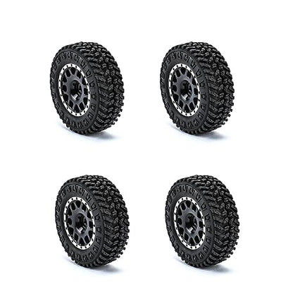RCAWD Alum Barrage Beadlock Wheels and Tires for 1/24 ECX Barrage RGT FTX 1/24 Series Upgrades Part