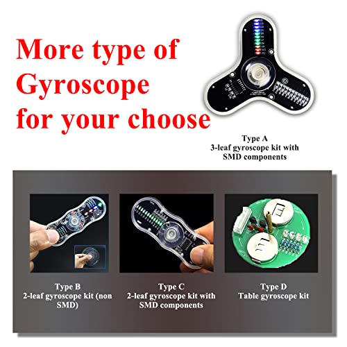 ISolderStore Soldering Practice Kit 3 Leaves Fidget Spinner Soldering Project Electronics Kit LED Flashing Light DIY Electronic Board, STEM Soldering Project for Hobbyists, Engineers, and Students
