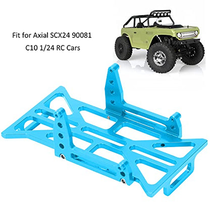 RC Car Battery Mounting Plate Aluminum Alloy Tray Compatible with Axial SCX24 90081 C10 1 24 Silver Color Easy Installation and Disassembly (Blue) - color: Blue