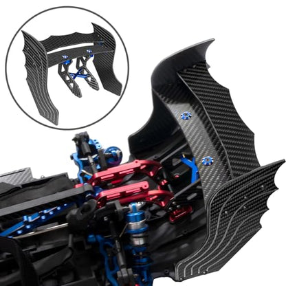 LRFHL 1/7 Carbon Fiber Tail Rear Wing for 1/7 ARRMA Limitless V2 F1, Blue | Adjustable Tail Rear Wing RC Upgrade Part - color: Blue Tail Wing