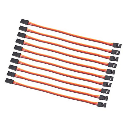 10pcs Male to Male Servo Extension Lead Wire 22awg 60cores Cable 15cm for RC Airplane(C61-10)