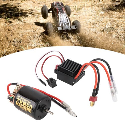 RC Brush Motor ESC Combo, 540 13T Brushed Motor with T Plug for Axial SCX10 90046, Gen 8 1/10 RC Car, High Strength Magnets - size: 13T
