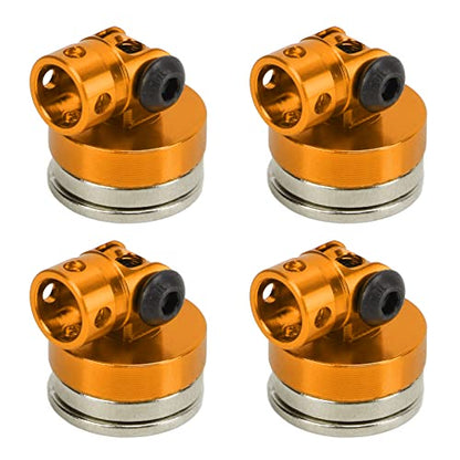 Keenso Light Aluminum Alloy RC Magnetic Body Post Set, Improve The Appearance of Your RC Car, 4 Pieces of RC Body for 1/8 1/10 Fans of Remote Control Vehicles (#1) (#2) (#3) - color: Orange