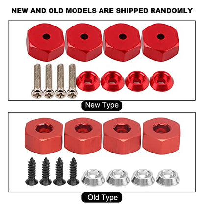 4pcs mm to 12mm Hex Combiner, Hex Adapter Wheel Hub, Hex Adapter ARY for WPL D12 1/10 RC Trucks