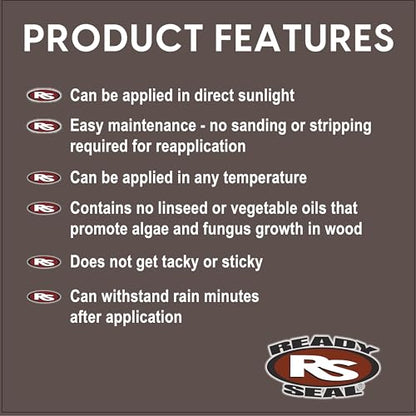Ready Seal 7966104 5 gal Pail Exterior Wood Stain & Sealer, Light Oak - color: Light Oak, size: 5 Gallon
