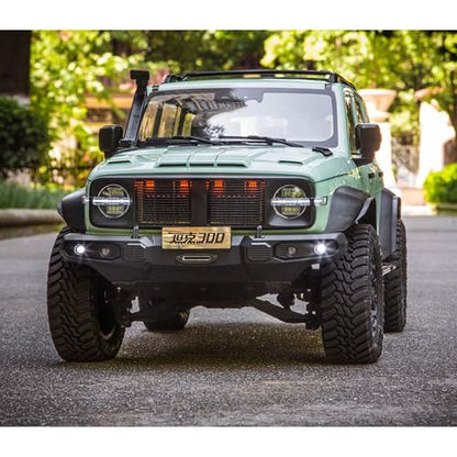 TOUCAN RC HOBBY 1/8 Tank300 Competitive Edition Remote Control Rock Crawler AWD 2WD Metal Drive Shaft Threaded Coilover Shocks for Adult - color: Lgn