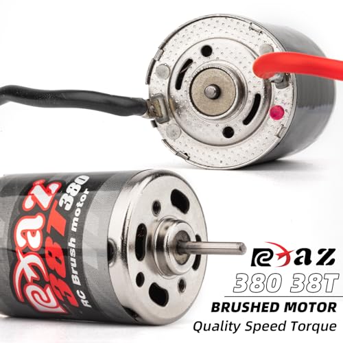 Brushed Power Combo 380 38T Motor 60/320A ESC BEC 6V/2A Splash-Proof for 1/10 1/16 1/18 RC Buggy Car Traxxas LaTrax Teton Rally Desert Prerunner Losi Mini-T 2.0 LMT 4WD, RC Drift Buggy Truck Car - size: 380 38T