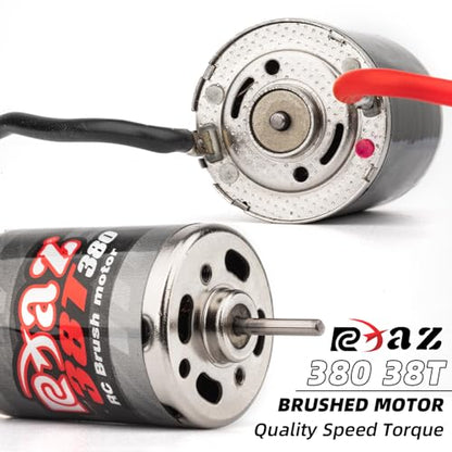 Brushed Power Combo 380 38T Motor 60/320A ESC BEC 6V/2A Splash-Proof for 1/10 1/16 1/18 RC Buggy Car Traxxas LaTrax Teton Rally Desert Prerunner Losi Mini-T 2.0 LMT 4WD, RC Drift Buggy Truck Car - size: 380 38T