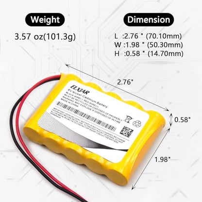 (2-Pack) 6V 800mAh Ni-Cd Battery for Huina 540, 520, 510 RC Vehicles | AA battery packs with red JST plug; includes 2 USB charging cables for compatible RC construction vehicles.