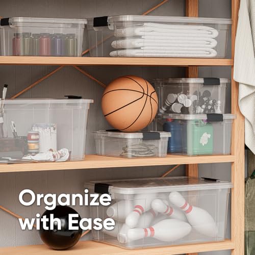 Superio Clear Storage Bins with Lids, Stackable Storage Box with Latches and Handles, Extra Small, 2 Pack 2 Quart - size: 2.3 Quarts, style: 2 Pack