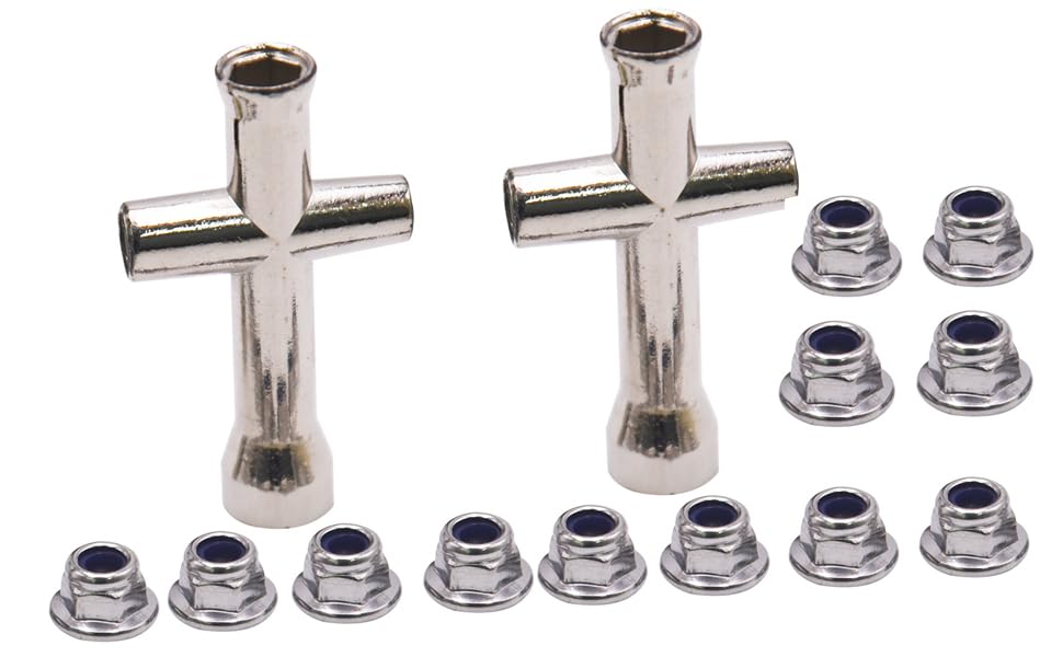 Blomiky 12 Pack 7mm M40 Wheel Lock Nut 25-WJ02 and 2 Pack 7MM Wrenches Spare Part for H14BM 14210 14211 16208 H16 H16PL 9125 Q903 RC Car RC Truck / 9125 Locknut 2