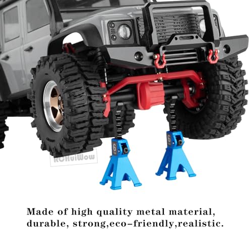 RC Crawler Accessories Roof Simulation for 1/18 1/24 RC Crawler Trx4m SCX24,Antenna/Jack Stands/Shackles/Shovel/Box/Metal Perforated Plates/Tow Rope,Blue - color: Blue(1set)