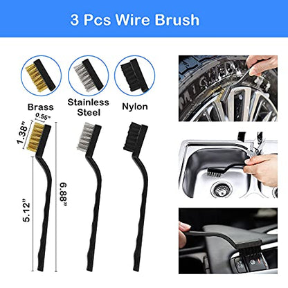 20Pcs Car Wheel Tire Detailing Brush Set,Car Detailing kit,Car Detailing Brushes,Auto Detailing Drill Brush Set,17" Long Handle Rim Wheel Brush,Tire Brush,Car Cleaning Kit for Wheels,Interior,Exterior - size: 20Pcs