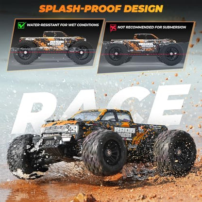 HAIBOXING 18859E, 1:18 RC Monster Truck, 2.4GHz Remote Control Fast RC Car | RTR RC Truck 36km/h 4WD Off-Road Water-Resistant Electric Powered Vehicle with Dual Li-Po Batteries Ideal for boys and Adults - style: 1/18 Racing Truck