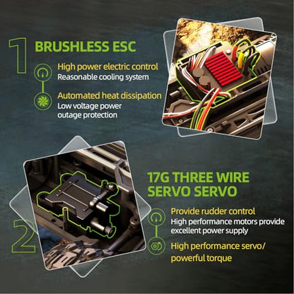 【Modular battery】All Terrain 2.4GHz 1/16 RTR Brushless Fast RC Cars, Max 42mph Electric Off-Road RC Truck, 4X4 Remote Control Car High-Speed Offroad RC Truggy speedy outdoor fun hobby for Adult