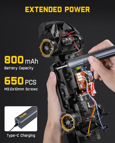 Fanttik E2 Max Mini Electric Screwdriver, Electric Screwdriver Cordless, Max 0.4N.m, 50 Magnetic Bits, 5/32'' Hex, Magnetic Storage, Repair Tool for Electronics Phone Camera Laptop Watch