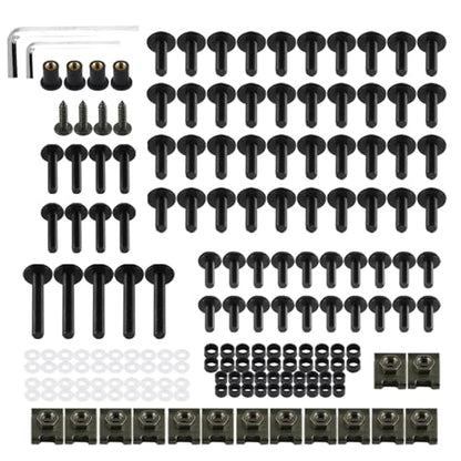 177PCS Motorcycle Fairing Bolt Kit, M5 M6 Stainless Steel Motorcycle Windscreen Screws Fasteners Fairing Bolts Nut Clips Kits, Universal Fairing Bolts Nut Clips Kit for Most Motorcycles