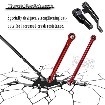 Aluminum Front & Rear Torsional Sway Bar Set Upgrades Part for 1/7 Unlimited Desert Racer RC Car,Alloy Front Rear Sway Bar Upgrades Part,Red