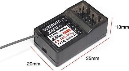ATA HOBBY DUMBORC X6 RC Radio Transmitter and Receiver 2pcs X6FG with Gyro | 6H Remote Controller, Circuit Safety Protection, 3S Fast Response, Smart Mix Control Function, for Remote Car, Boat, Tank