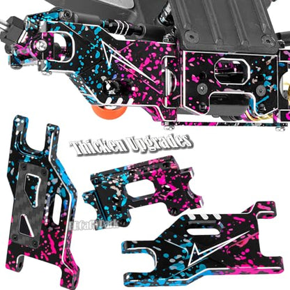 RC Upgrades Part for 1/10 Rustler Stampede (VXL) 2WD,A-Arm,Shock,Drive Shaft,Caster Block,Steering Blocks,Stub Axle Carriers,Steering Bellcranks,Links,Shock Tower,Front Bulkhead,Colour - color: Colour - (Rc Upgrades)