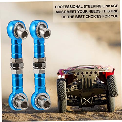2pcs Rc Car Truck Steering Linkage Tie Rod Adjustable Nut Lightweight Soft Material