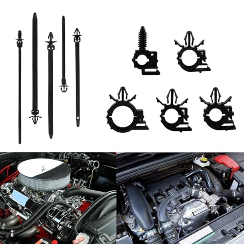 BELOMI Car Wire Loom Clips, Automotive Push Mount Cable Zip Tie, 150 Pcs Auto Wire Loom Routing Clip Assortment, Wiring Harness Clip and Fastener, Replacement Parts for Cars Boat Trailer