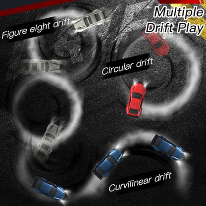 KF20 1:64 Scale Mini Drift RC Car with Full Proportional RTR 2.4GHZ Remote Control for Desktop Racing (RED) - color: Red