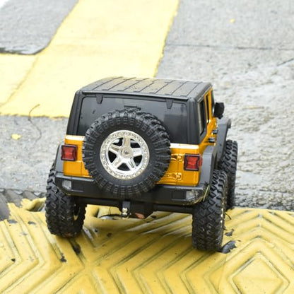 6.10in Wheelbase RC Body Shell for 1/18 ABS Hardtop Body (Yellow) | TRX4M Body with Front Rear Bumpers for TRX4M Bronco Defender Chassis - color: Yellow