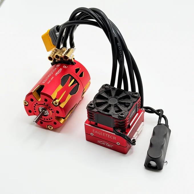 Furitek VoltEagle with Plug & Play Brushless Sensored System for TRX 4-Tec Drift - Remote Control Car, RC Car 1/10 Scale On Road Drift Car Upgrade Electronics (RED Edition (FUR-2676)) - color: Red Edition (Fur-2676)