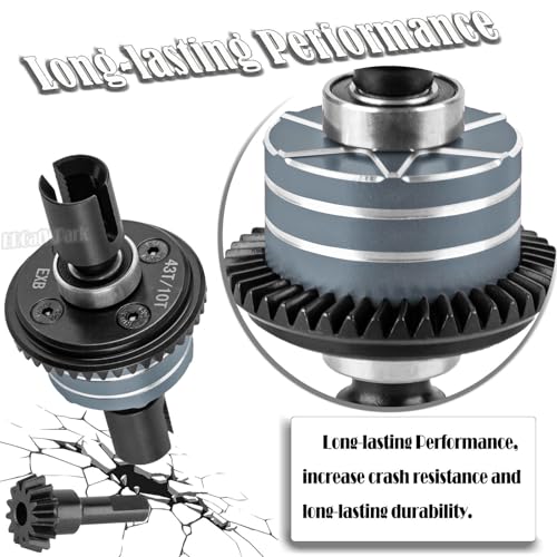 RC 43T Differential & 10T Main Gear Upgrades Part for 1/7 Big Rock/Mojave/Fireteam V2 6S BLX,1/8 Kraton/Outcast/Notorious Talion 6S BLX & EXB,Replace ARA310990,#ARA310979,Titanium - color: Titanium - (Differential)