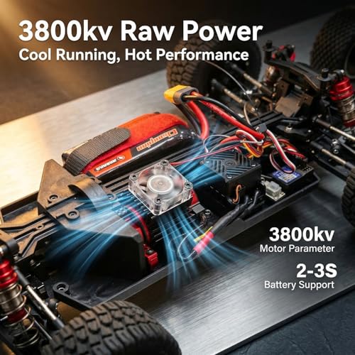VoleRusher 2026 Upgraded 1/10 RC Cars for Adults, 4WD Brushless Truck, 1001 | RC Cars 1/10 Jaibaile 1001, Gyro 4WD Remote Control Monster Truck, 70+KM/H High Speed Off Road, RTR, Gifts for Men Boys