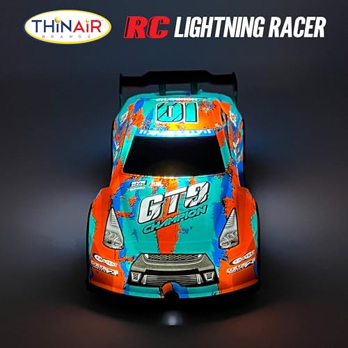 Nature Bound RC Lightning Racer - High-Speed, Light Up Chassis, Radio Controlled Race Car, 1:40 Scale, Blue - color: Blue