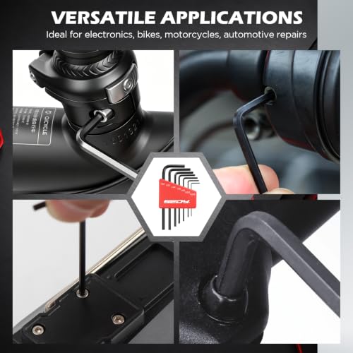SEDY 7-Piece Mini Hex Key SAE Set, Imperial L Shape Allen Wrench, 0.028, 0.035, 0.05, 1/16", 5/64", 3/32", 7/64", Cr-V - style: 7-Piece Mini SAE Hex Key Set